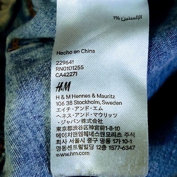 DIVIDED BY H&M DISTRESSED/RIPPED SKINNY LEG FADED DENIM BLUE JEANS LIGHT WASH 8 - Picture 10 of 12